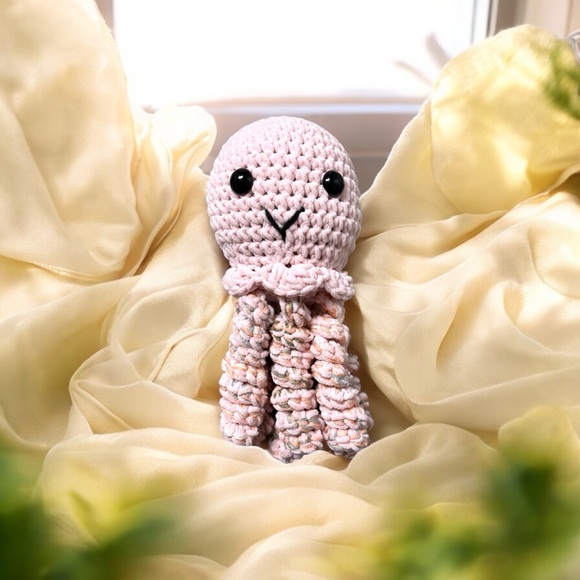COPY - Pink Crochet Octopus Toy - Picture 4 of 4